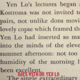 Days With Dr. Yen Lo Lyrics Dr. Yen Lo